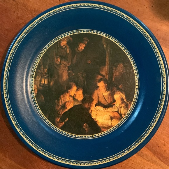 1974 Metal Christmas Plate - Picture 1 of 7